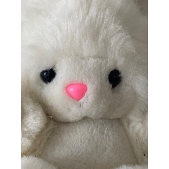 White Bunny Plush Lovey sitting holiday 12 inches unisex - Picture 2 of 9